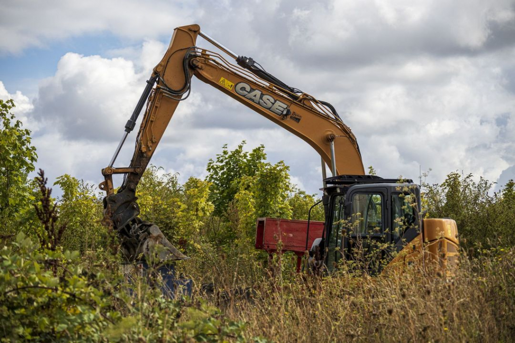 construction machine in nature