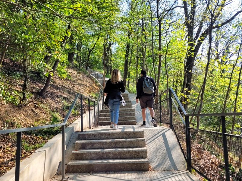 The stairs to ther plateau de Saclay