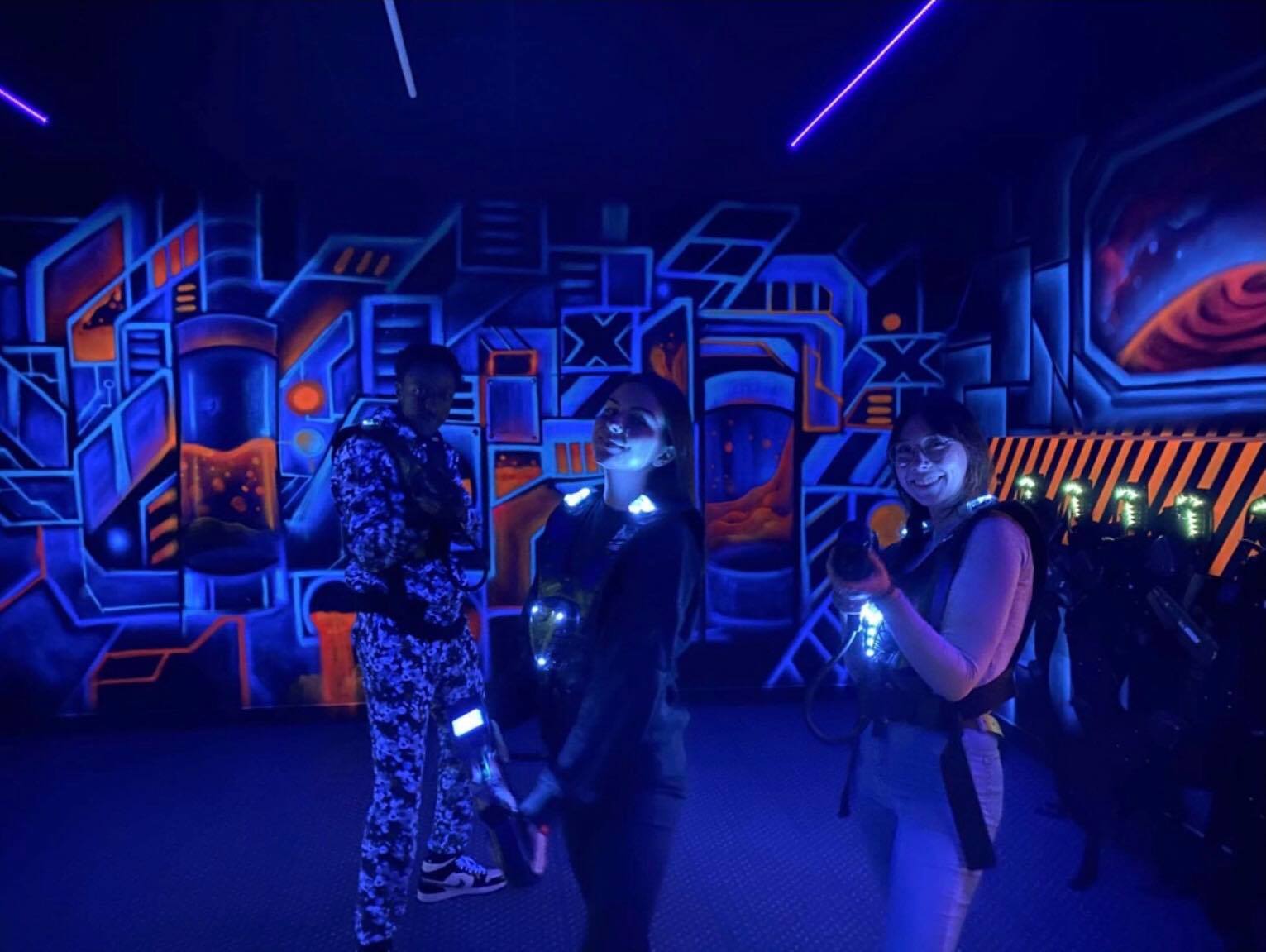 Laser tag players