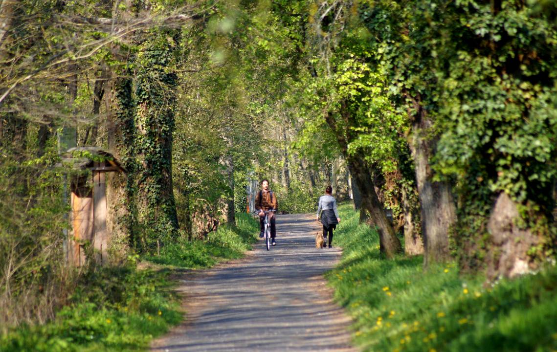 Promeneur sur la rigole de Corbeville