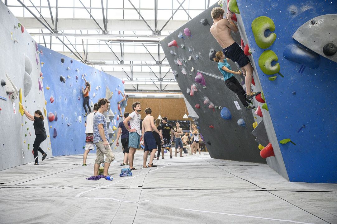 Indoor bouldering gym