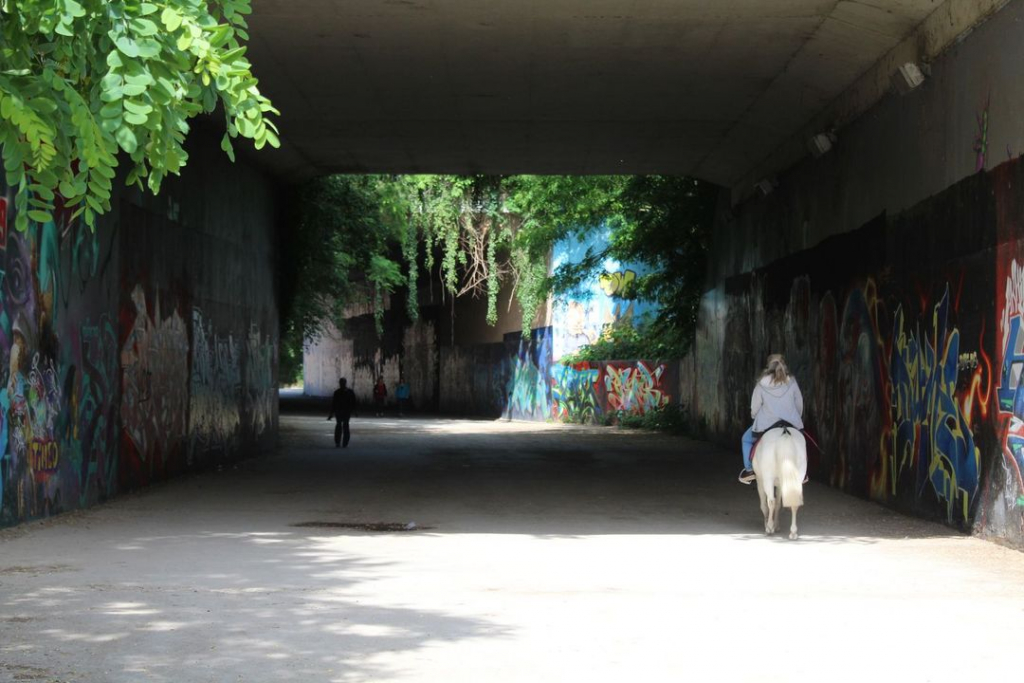 Street art in the tunnel of A10