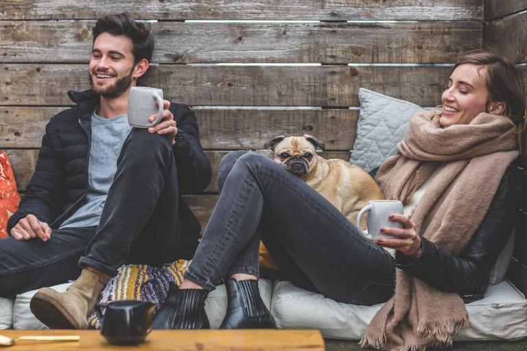 Friends having a coffee