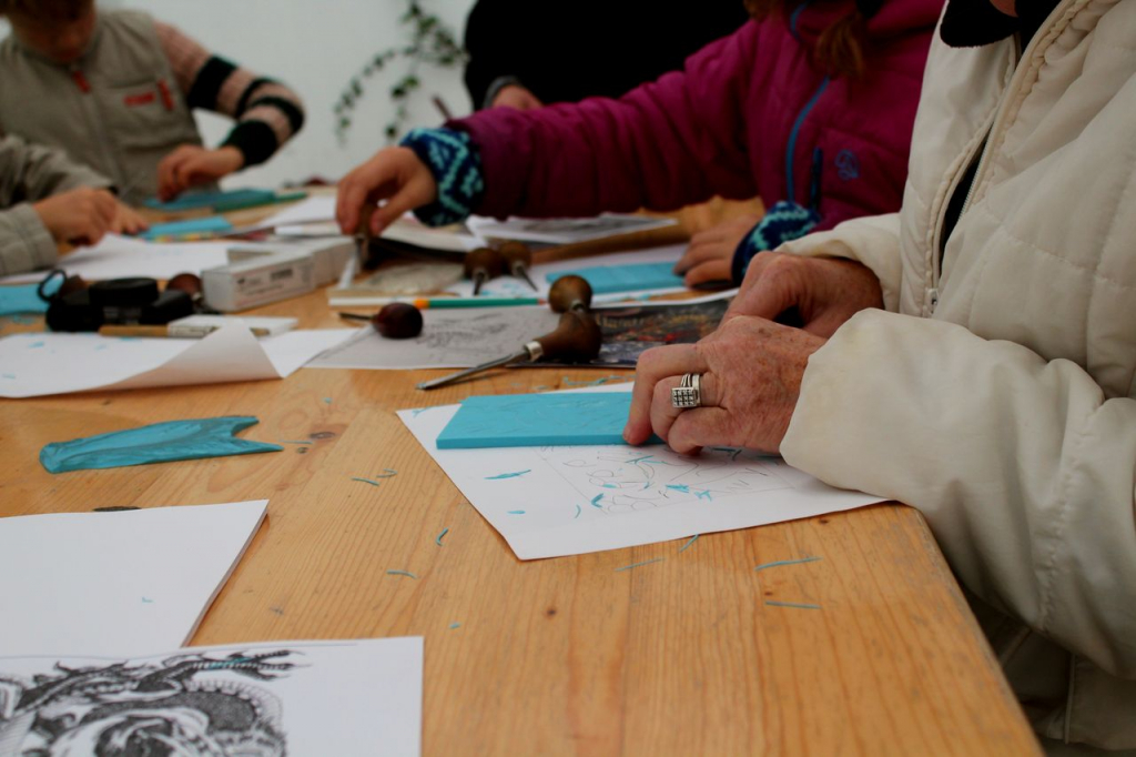 Atelier de peinture à la maison-atelier Foujita