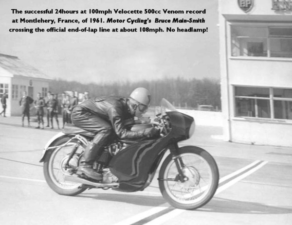 Record Velocette à Montlhéry