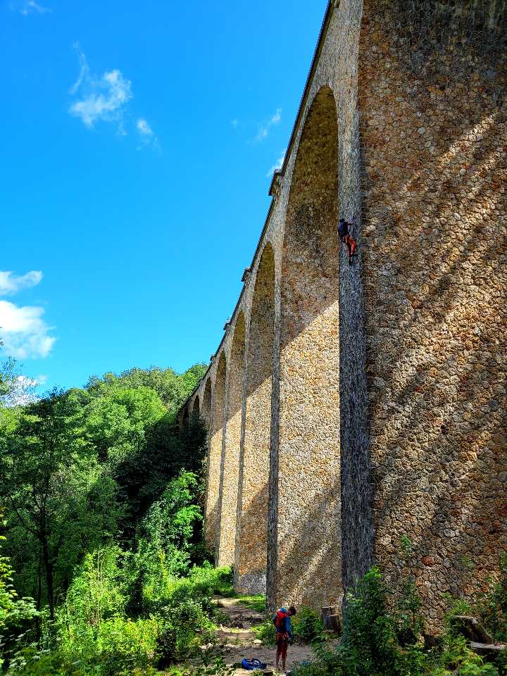 Viaduc des Fauvettes, escalade, Gometz-le-Châtel