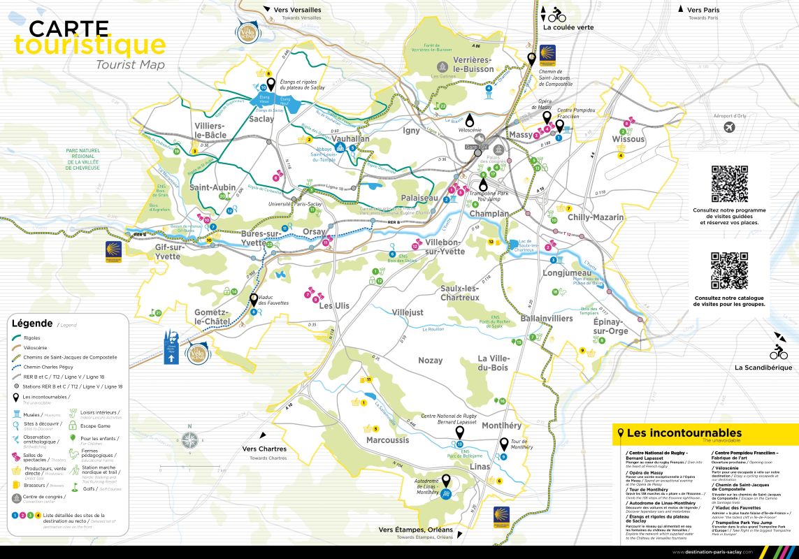 Carte touristique Paris-Saclay