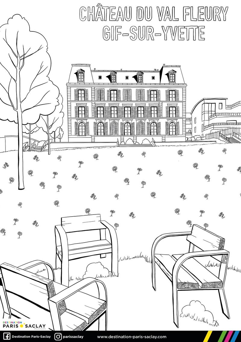 Coloriage Château du Val Fleury