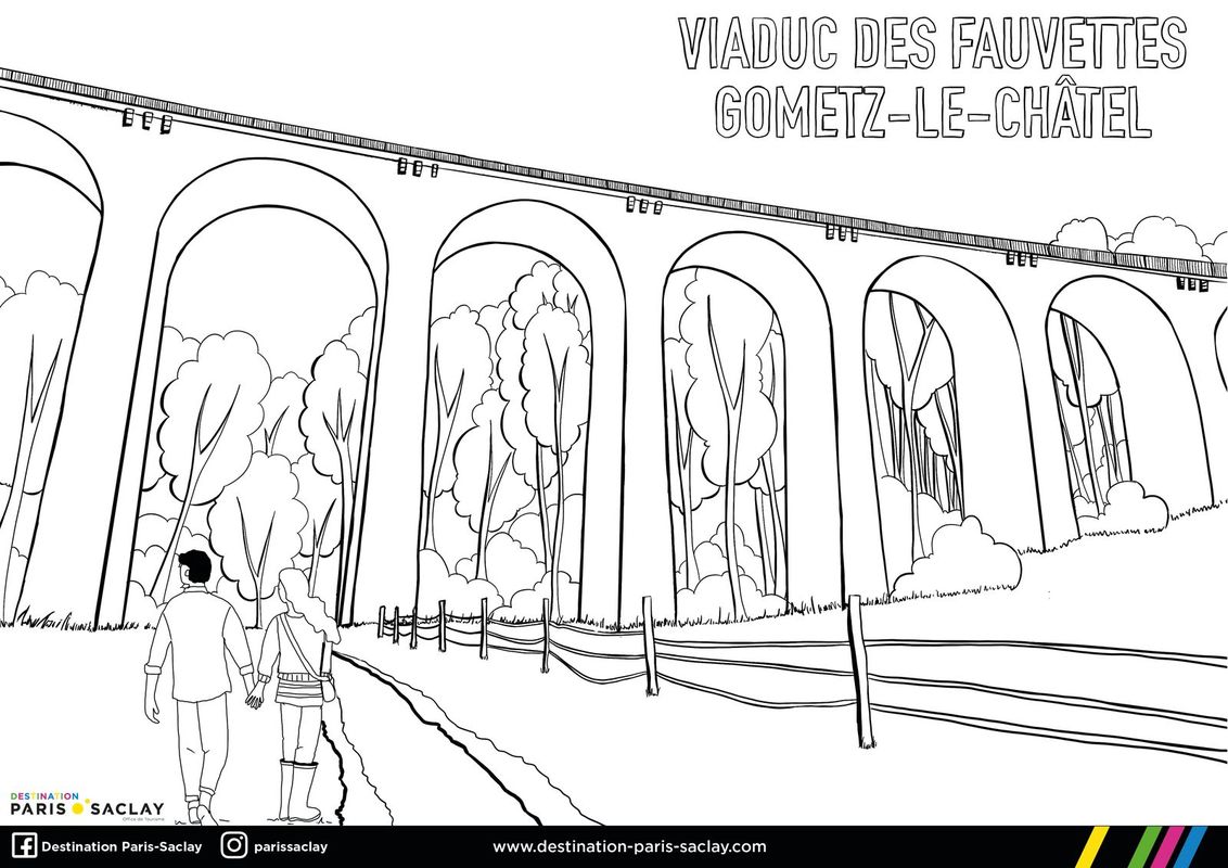 Coloriage viaduc des fauvettes