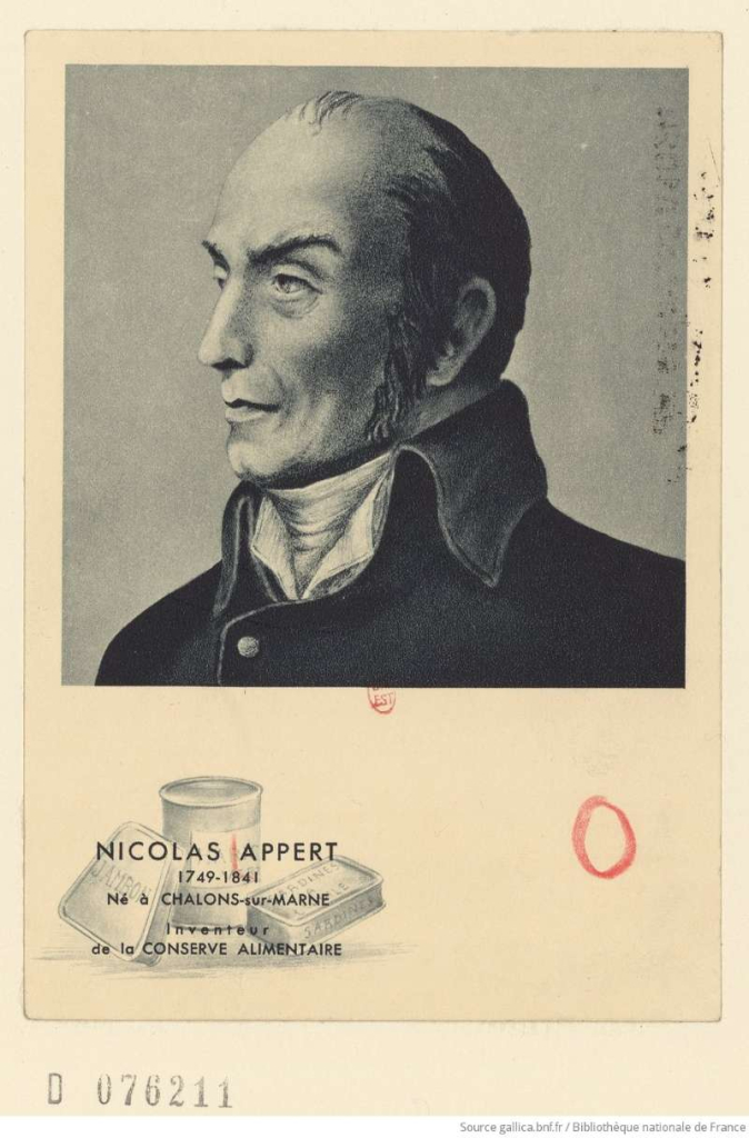 Portrait de Nicolas Appert - Source gallica.bnf.fr Bibliothèque nationale de France