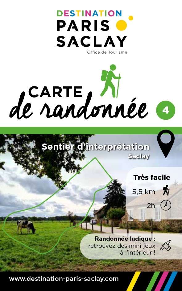 Couverture - Carte de randonnée "Sentier d'interprétation" - Destination Paris-Saclay