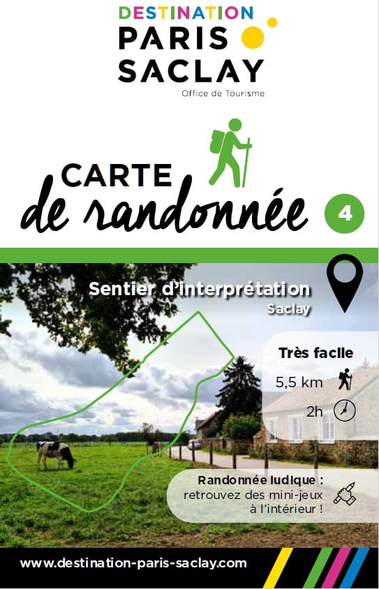 Couverture - Carte de randonnée "Sentier d'interprétation" - Destination Paris-Saclay