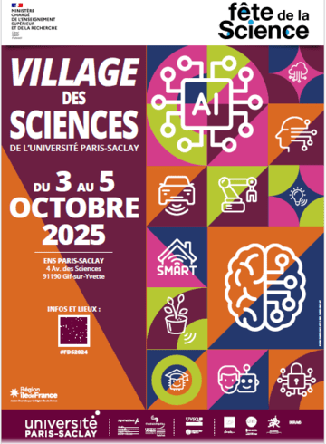Affiche village des sciences de l'université Paris-Saclay