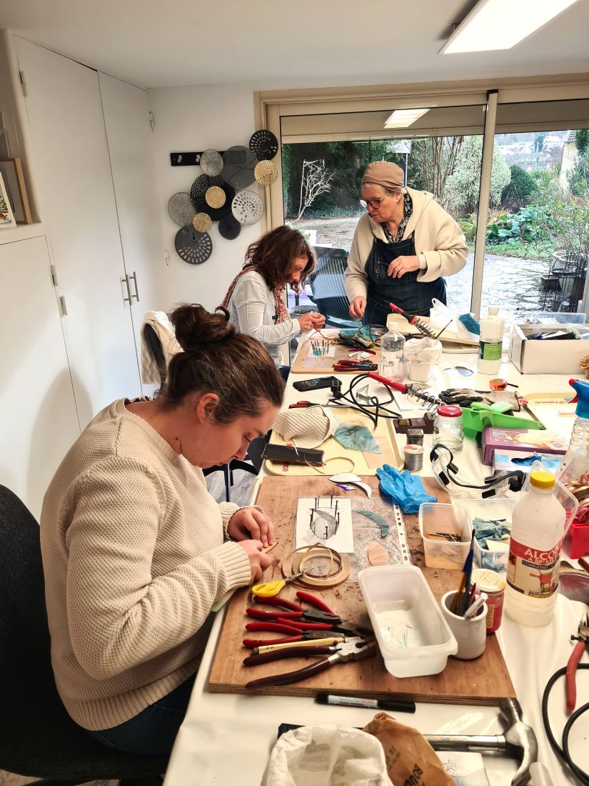 Atelier vitrail avec Arielle M