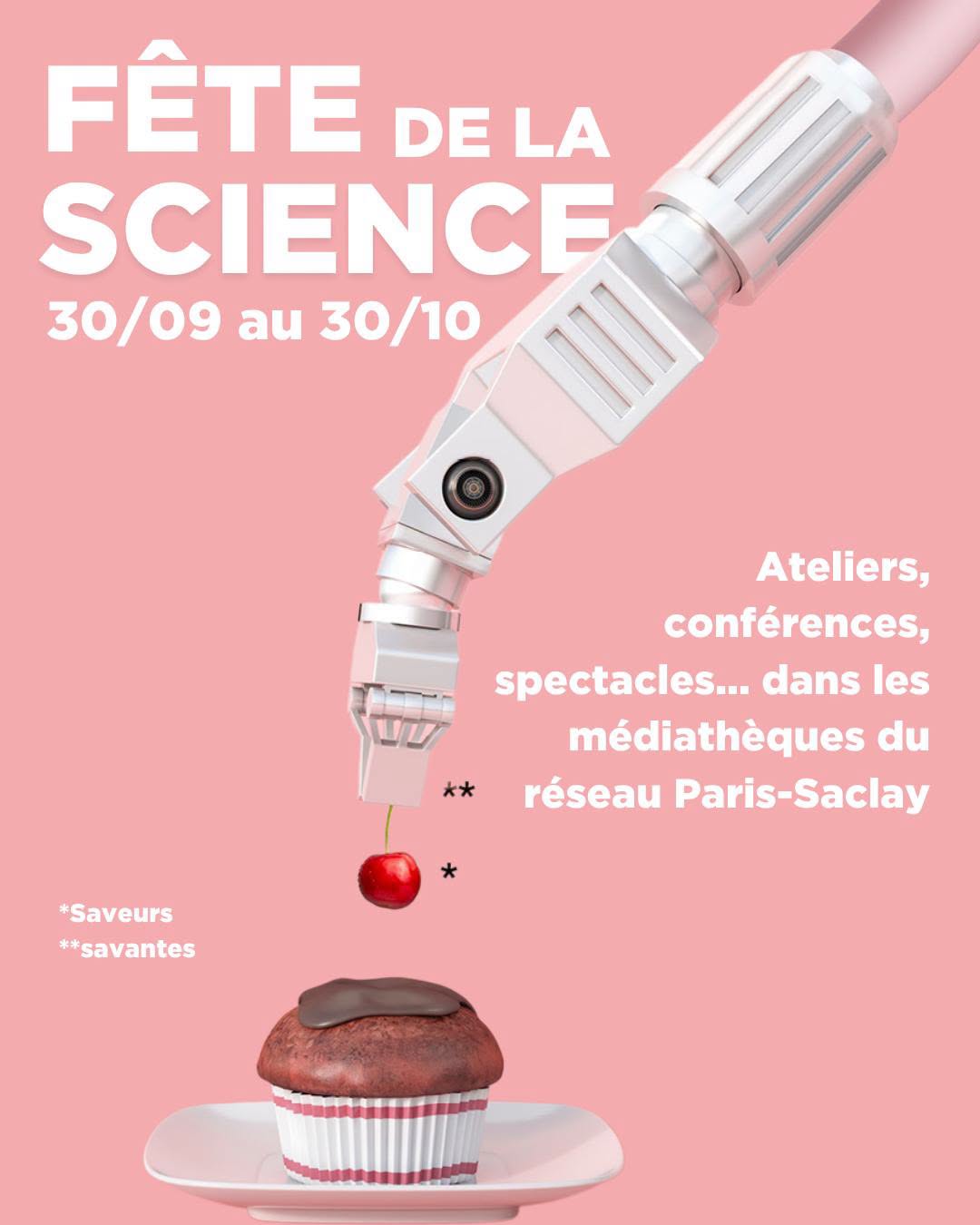 Affiche Fête de la Science - Agglomération Paris-Saclay